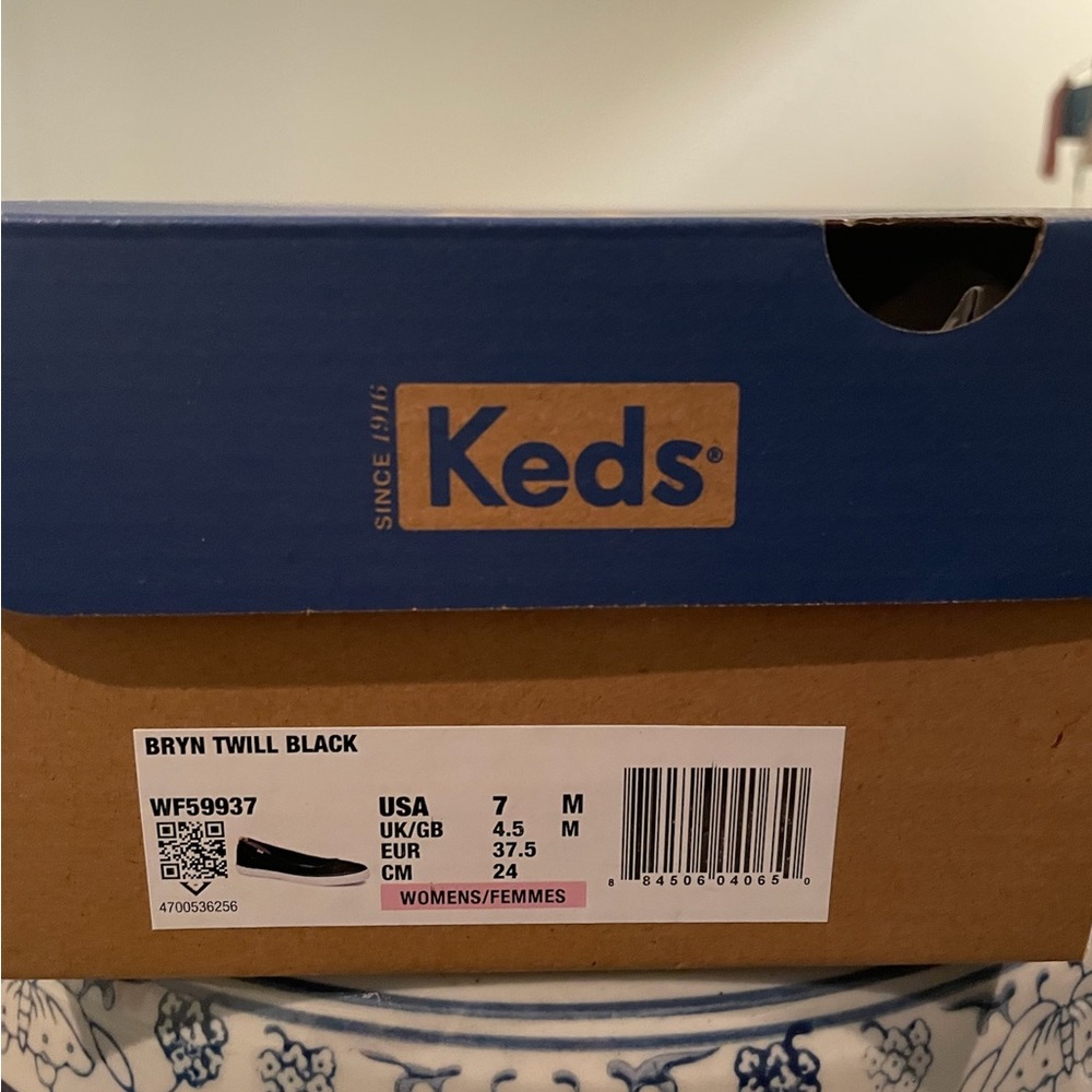 NIB Keds Bryn Twill Black Dream Foam Sneaker Ballet Flats Boat Shoes - Picture 14 of 14